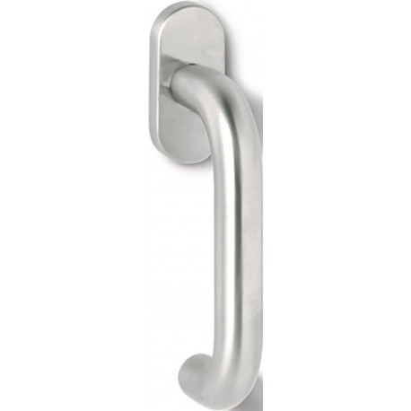 Poignée fenêtre 111XAFG Inox mat .40mm Stand.HEWI