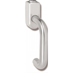 Poignée fenêtre 111XAFGA Inox mat .40mm DIN gauche verrouillable HEWI