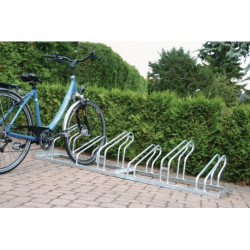 Parking râtelier à vélos 1 côté galvanisé 90 degr. nombre d'empattements 2 pour