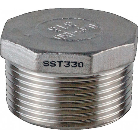 Bouchon EN 10226-1 NPS-1 1/4 pouce 8 pans L 27.5mm SPRINGER (Par 5)