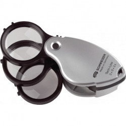Loupe pliante Tech-Line mExtn. Objectif 3x + 3x + 3x-9x D.38mm Suisse