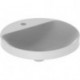 Lavabo à encastrer VariForm rond d: 480mm avec trou pour robinet sans trop plein blanc KT