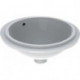 Lavabo sous plan VariForm rond d: 330mm sans trou de robinetterieavec trop plein blanc KT