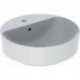 Lavabo VariForm rond d: 450mm avec trou pour robinetavec trop plein blanc KT