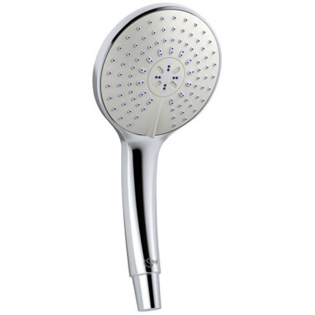 Douchette fonctionnelle IDEALRAIN L d : 120 mm L3, 3 types de jets : pluie, averse, ma chrome IDEAL STANDARD