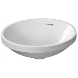 Lavabo à encastrer DURAVIT ARCHITEC sans trop plein plage de robinettrie d: 375mm sans trou de robinetterie blanc