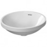 Lavabo à encastrer DURAVIT ARCHITEC sans trop plein plage de robinettrie d: 375mm sans trou de robinetterie blanc