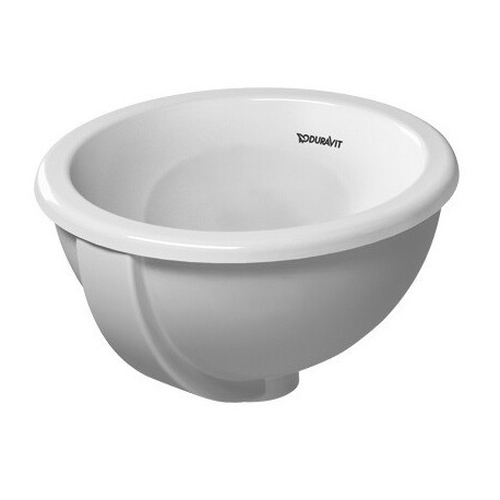 Lavabo à encastrer DURAVIT ARCHITEC BALIavec trop plein sans trou de robinetterie B d: 335mm sans trou de robinetterie blanc