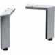 Jeu de pieds Geberit (2 pc.): Hauteur 15.1-15.4cm, chromé brillant