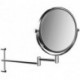Miroir de rasage et de maquillage PURE rd d: 200.mm 2-bras 3f réglable en hauteur chromé 