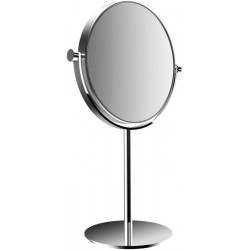 Miroir sur pied PURE rond. d: 177.mm. 3-fois chromé