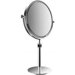 Miroir sur pied PURE rd d: 201.mm réglable en hauteur 5-fois chromé
