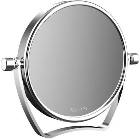 Miroir de voyage PURE rond. d: 90mm. 3-fois chromé