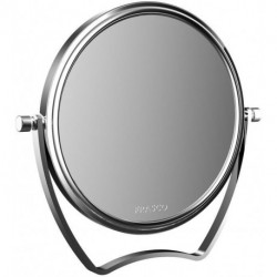 Miroir de voyage PURE rond. d: 139mm. 5-fois chromé