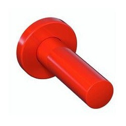 Porte-rouleau papier WC SERIE 477 d: 33mm. avec rosace d: 70mm corail