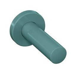 Porte-rouleau papier WC SERIE 477 d: 33mm. avec rosace d: 70mm bleu aqua