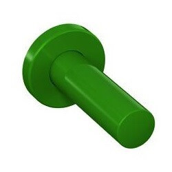 Porte-rouleau papier WC SERIE 477 d: 33mm. avec rosace d: 70mm vert