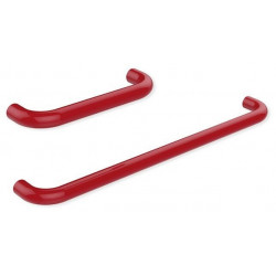 Porte-serviettes de bain SERIE 477 d: 28mm sans rosace Cote axiale 570mm rouge rubi