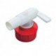 Robinet d'écoulement plastique blanc 34 mm NW 10 GRAF