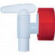 Robinet d'écoulement plastique blanc 34 mm NW 15 GRAF