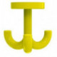 Crochets triples SERIE 477 70 h Rosace d: 50mm rougeatif jaune moutarde