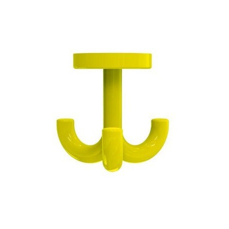 Crochets triples SERIE 477 70 h Rosace d: 50mm rougeatif jaune moutarde