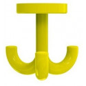 Crochets triples SERIE 477 70 h Rosace d: 50mm rougeatif jaune moutarde