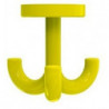 Crochets triples SERIE 477 70 h Rosace d: 50mm rougeatif jaune moutarde