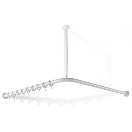 Tringle à rideau SERIE 801 d: 33mm 1500x1500mm. 28 Anneau gris roche