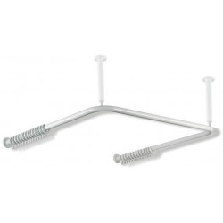 Tringle à rideau SERIE 801 d: 33mm 1000x1000x1000mm 28 R. gris clair