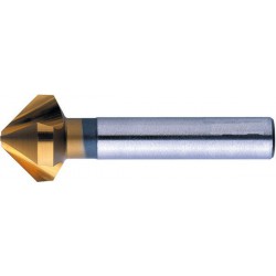 Fraise conique 90°, à chanfreiner et ébavurer, en acier à coupe rapide, DIN 335-C, revêtement TiN, Ø nominal : 31,0 mm, Plus petit Ø 4,2 mm