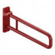 Barre d'appui WC SERIE 801 rougeatif d: 33mm Alu 700mm rouge rubi