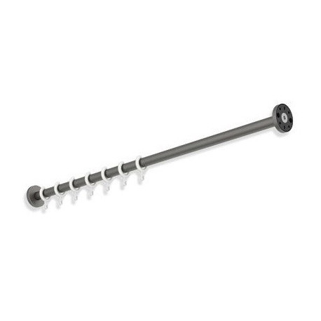 Tringle à rideau d:25. L:2000. 20 Anneau noir mat profond