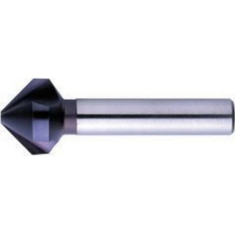 Fraise conique 90°, à chanfreiner et ébavurer, en acier à coupe rapide, DIN 335-C, revêtement TiAIN, Ø nominal : 6,3 mm, Plus petit Ø 1,5 mm