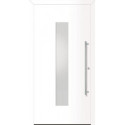 Porte d'entrée en métal Home RAL9016 Satinato blanc B1100mm H2100mm DIN droite RC2 n.DIN EN1627
