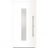 Porte d'entrée en métal Home RAL9016 Satinato blanc B1100mm H2100mm DIN droite RC2 n.DIN EN1627
