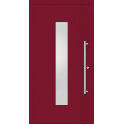 Porte d'entrée en métal Home RAL3003 Satinato blanc B1100mm H2100mm DIN reRC 2 n.DIN EN1627