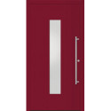 Porte d'entrée en métal Home RAL3003 Satinato blanc B1100mm H2100mm DIN reRC 2 n.DIN EN1627