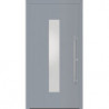 Porte d'entrée en métal Home RAL7001 Satinato blanc B1100mm H2100mm DIN droite RC 2 n.DIN EN1627