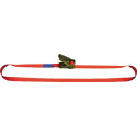 Sangle d'amarrage DIN EN 12195-2 longueur 6 m largeur 25 mm avec rochet LC U 700