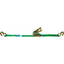 Sangle d'amarrage DIN EN 12195-2 longueur 8 m largeur 35 mm avec rochet + croche