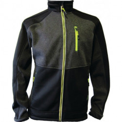 Veste polaire tricotée Taille XL vert foncé / noir / vert citron TERRAX