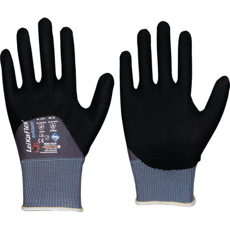 Gants LeikaFlex® Brilliant Taille 11 gris/noir PSA II 12 PA LEIPOLD (Par 12)