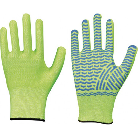 Gants anti-coupures Solidstar 1447 Taille 9 vert fluo EN 388 PSA II 12 PA LEIPOLD (Par 12)