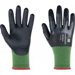 Gants de protection contre les coupures Coreshield Double 24-7D28B Gr.11/XXL noir/vert PSA II (Par 12)