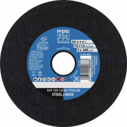 Disque à tronçonner SG STEELOX D125x1 mm droit INOX perçage 22.23 mm PFERD (Par 25)