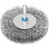 Brosse plate RBU 10010/6 INOX0.30 D. 100 mm 6 mm épaisseur de fil 0.3 mm VA 10 m
