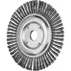 Brosse plate RBG 12506/22.2 PIPE ST 0.50 D. 125 mm épaisseur de fil 0.5 mm acier