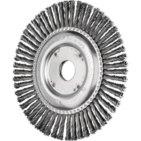 Brosse plate RBG 12506/22.2 PIPE ST 0.50 D. 125 mm épaisseur de fil 0.5 mm acier