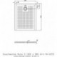 Receveur de douche Hoesch MUNA S avec antidérapant 1000x800x30mm blanc